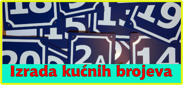 izrada kucnih brojeva